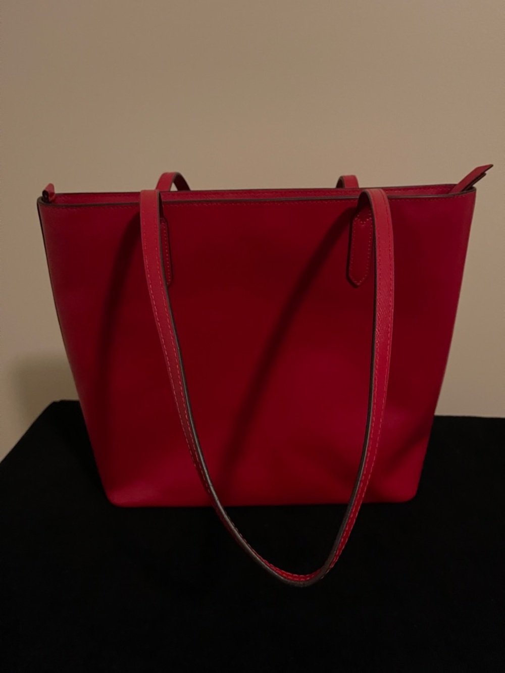 NWOT..kate spade Red Leather Tote with Double Straps - Picture 5 of 11